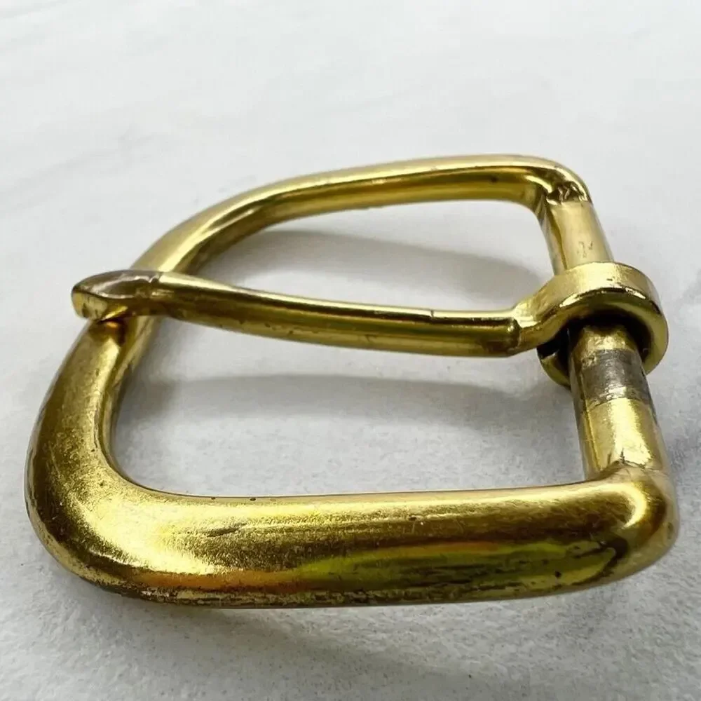 Gold Tone Rounded Simple Basic Belt Buckle